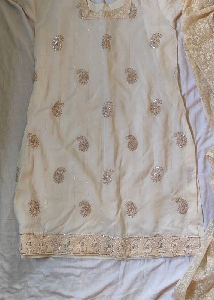 Kurti And Dupatta Handmade Old StyleEmbroidery