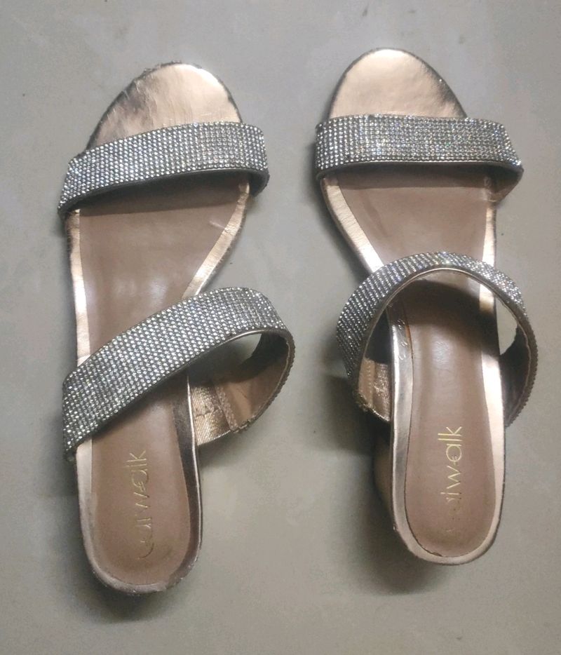 Catwalk Heels With Rhinestones Straps