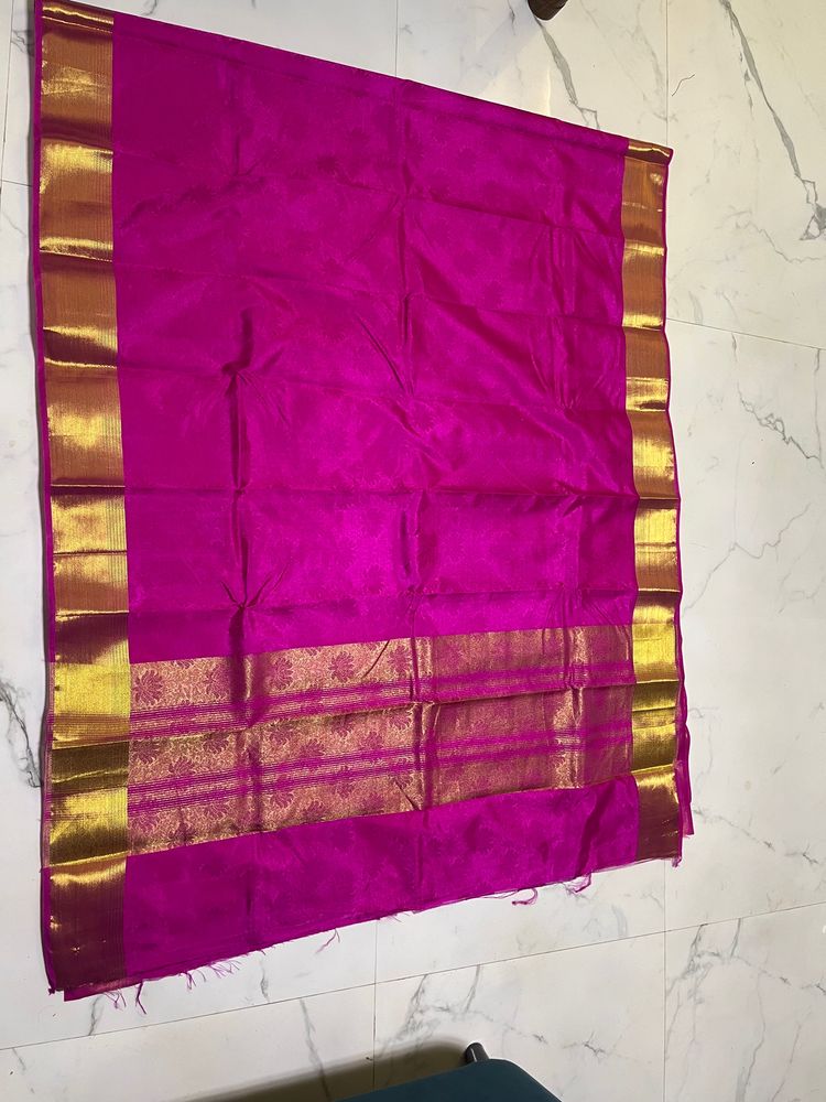 Sale!!! Pink Tussar Silk Saree. Offer!!