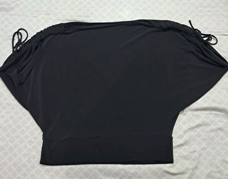 Boat Neck Black Top