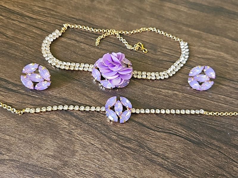 Lavender Neckpiece Set