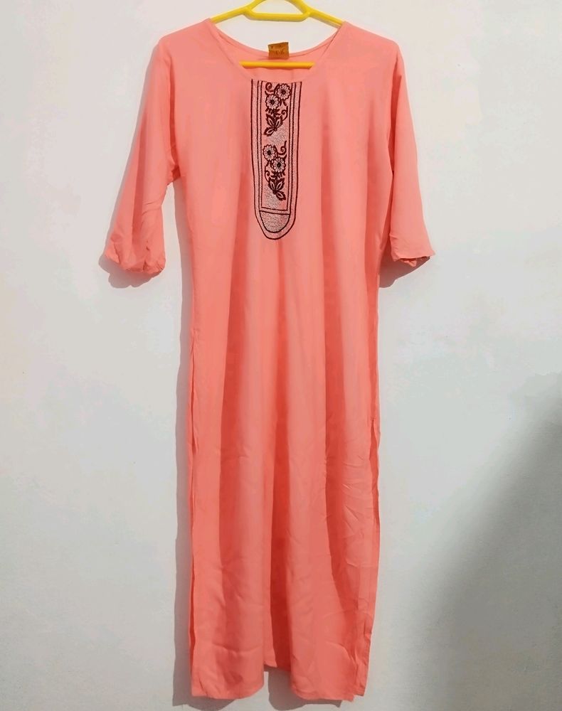 Peach Colour Kurti