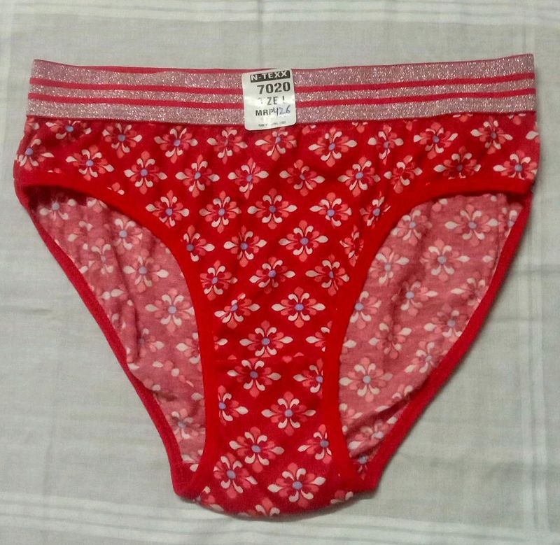 L Size Panty With Printed