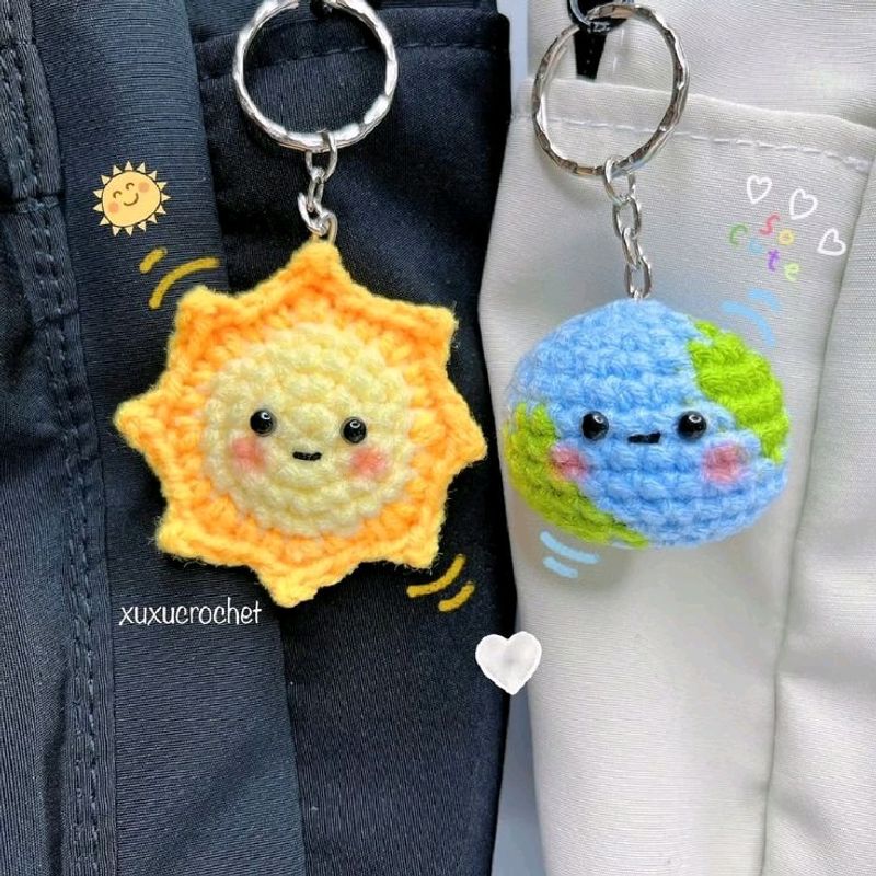 Sun & Earth Charms / Keychain