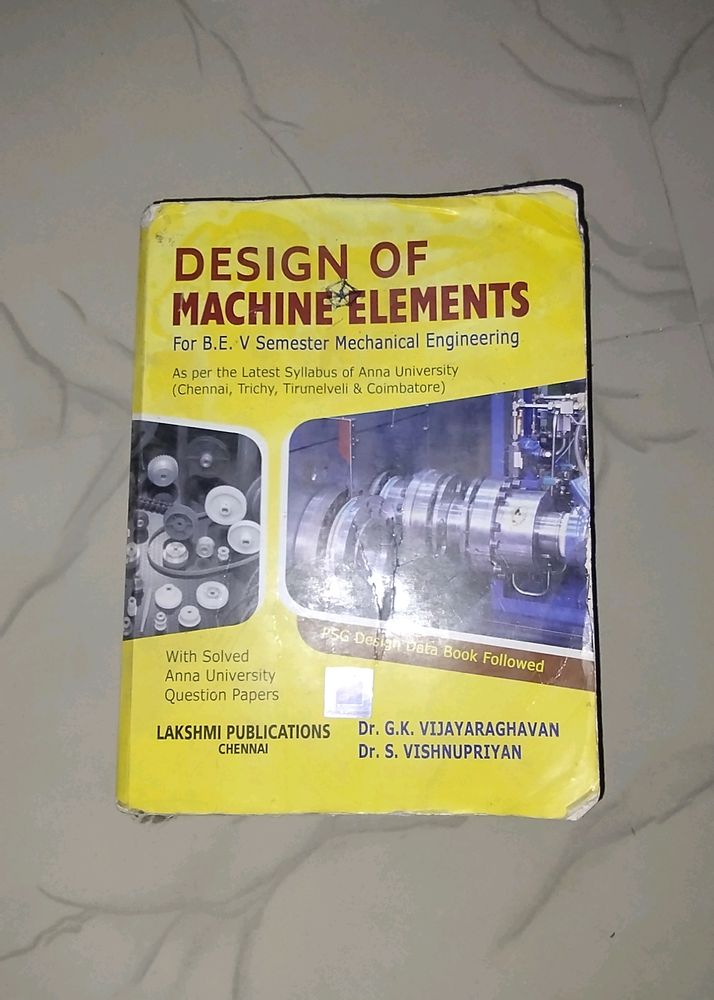 Design Of Machine Elements Engineering Book