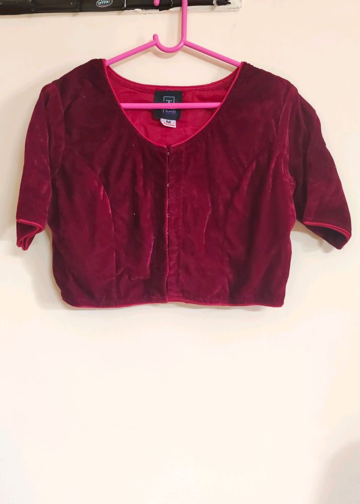 Velvet Red Blouse