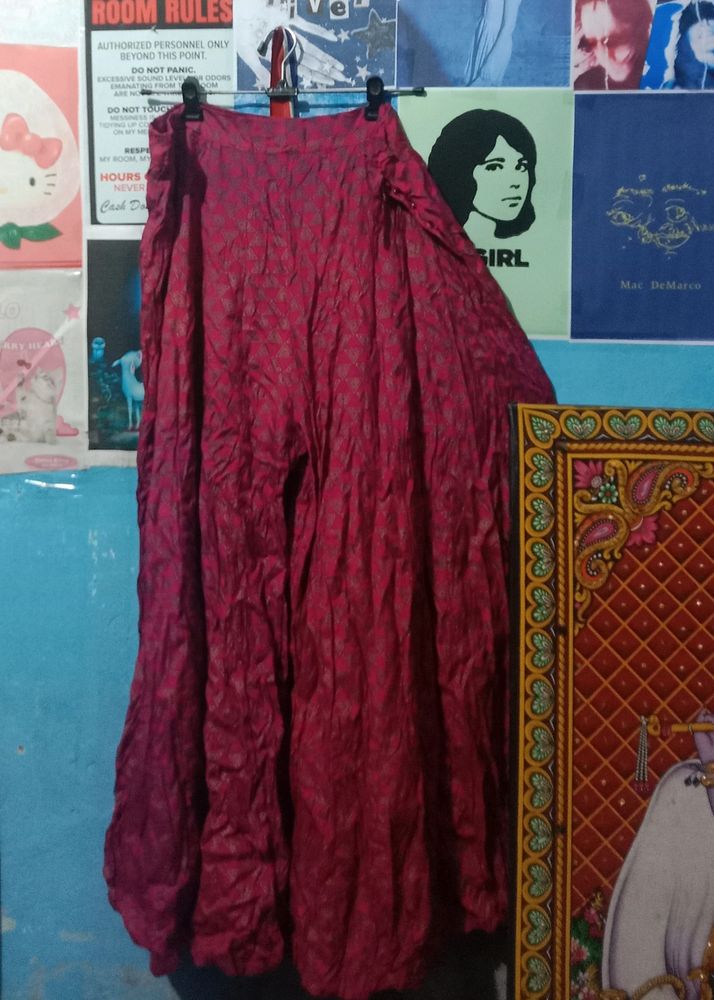 Traditional/Ethnic Pink Plazza Cum Skirt!! In Gre