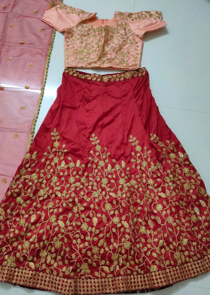 Maroon Lehenga Choli Dupatta