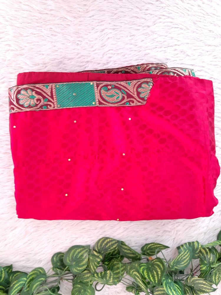 Casual Red Saree (Women)