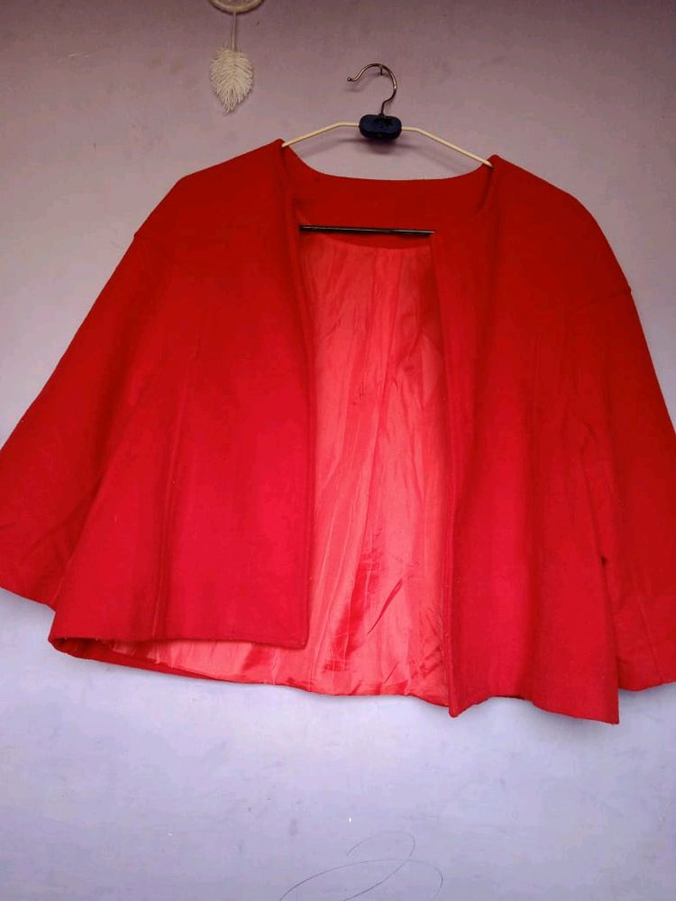 Combo Red And Grey Coat For Women