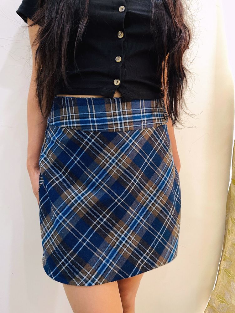 Retro Plaid Skirt