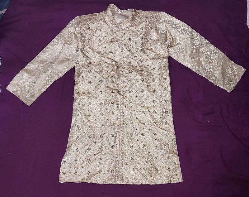 Vintage Embroidered Kurta - Mirror Work & Floral P