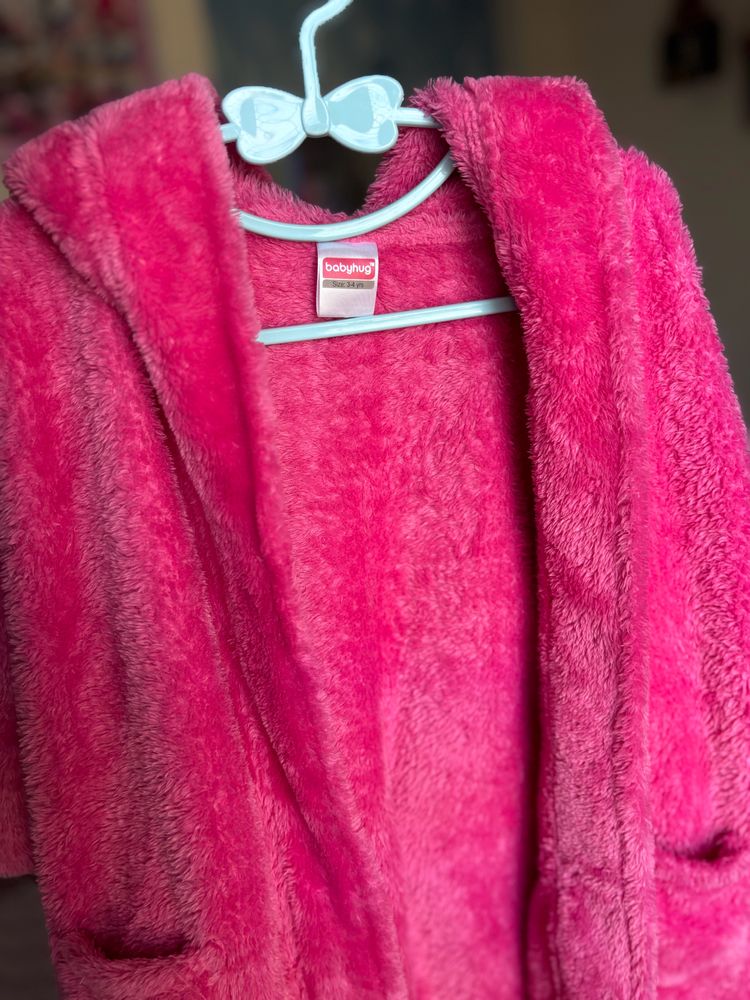 Pink Bathrobe For 3-4 Years