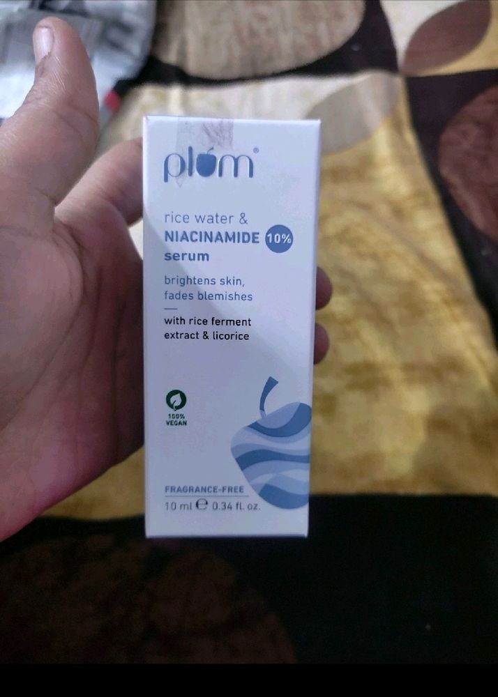 Plum Nicinamide Rice Water Face Serum New Seal