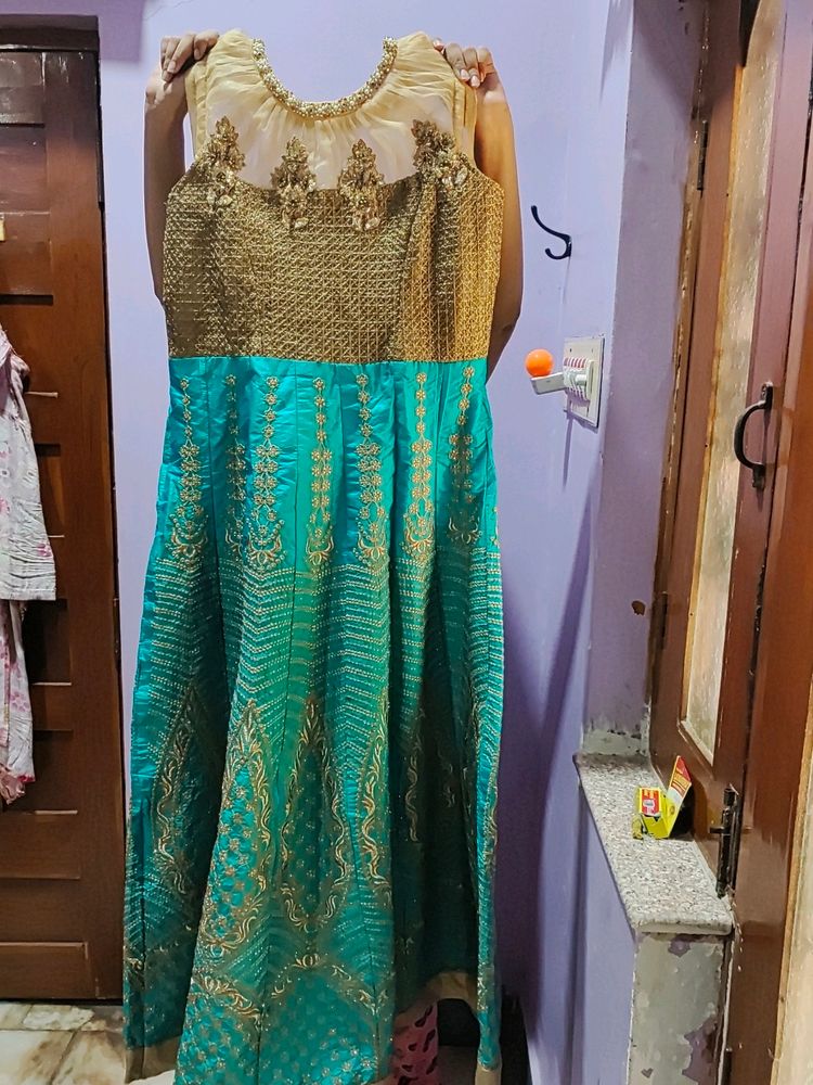 Sea Green Colour Suit Comes With Dupatta And Pyjam