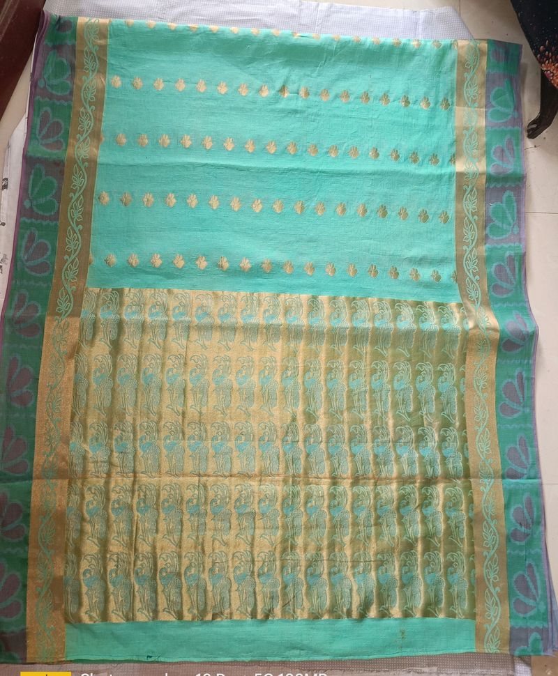 New Cotton Silk Saree With Blouse Material