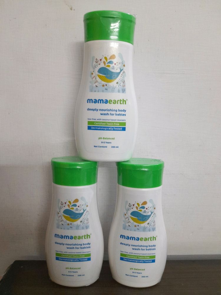 mama earth Body Wash For Babies Pack Of 3