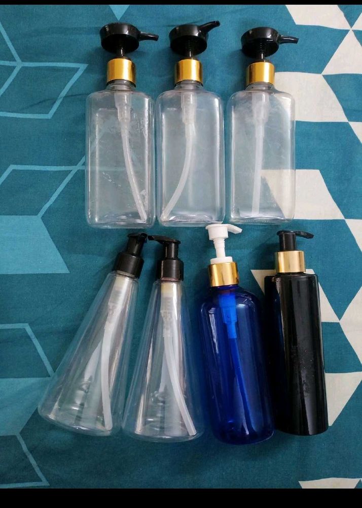 UPCYCLED PUSH AND DISPENSE BOTTLES