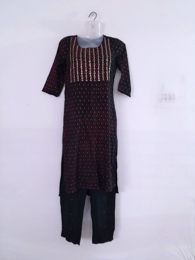 Black Casual Kurta Set (Women's)