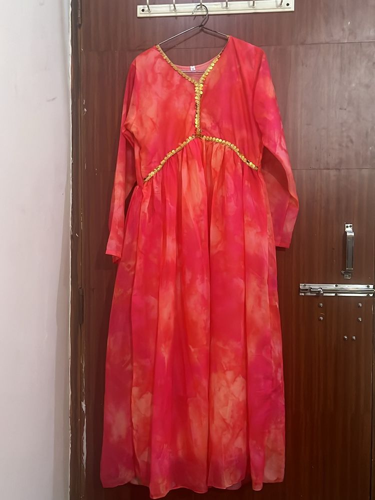 women printed A-line kurta