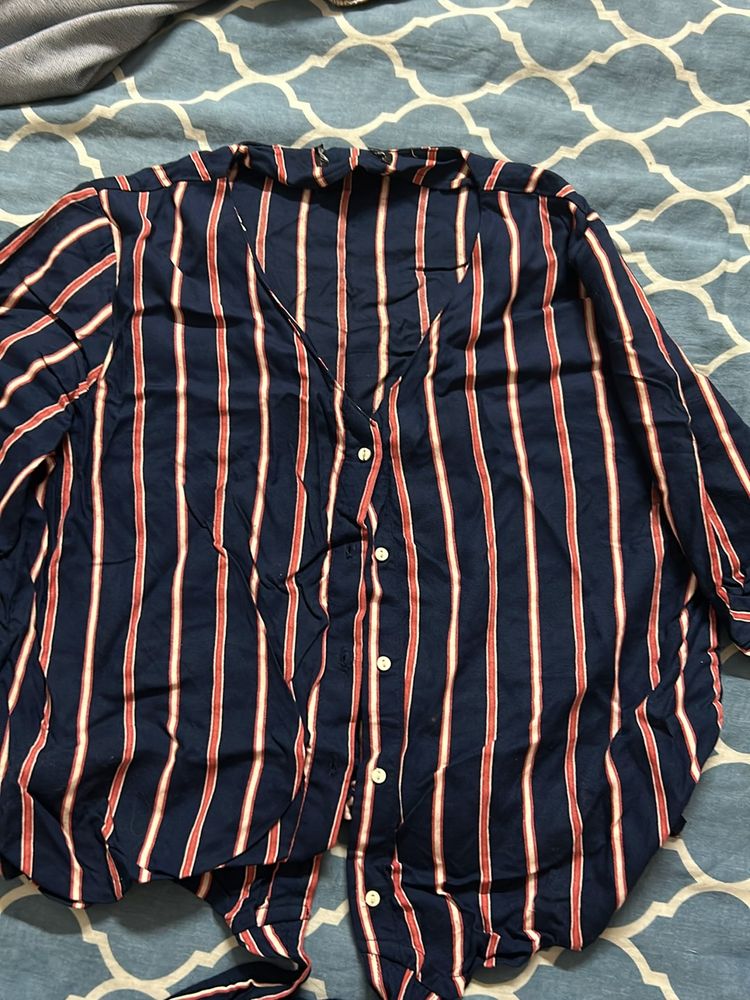 Stripped Shirt With Knot