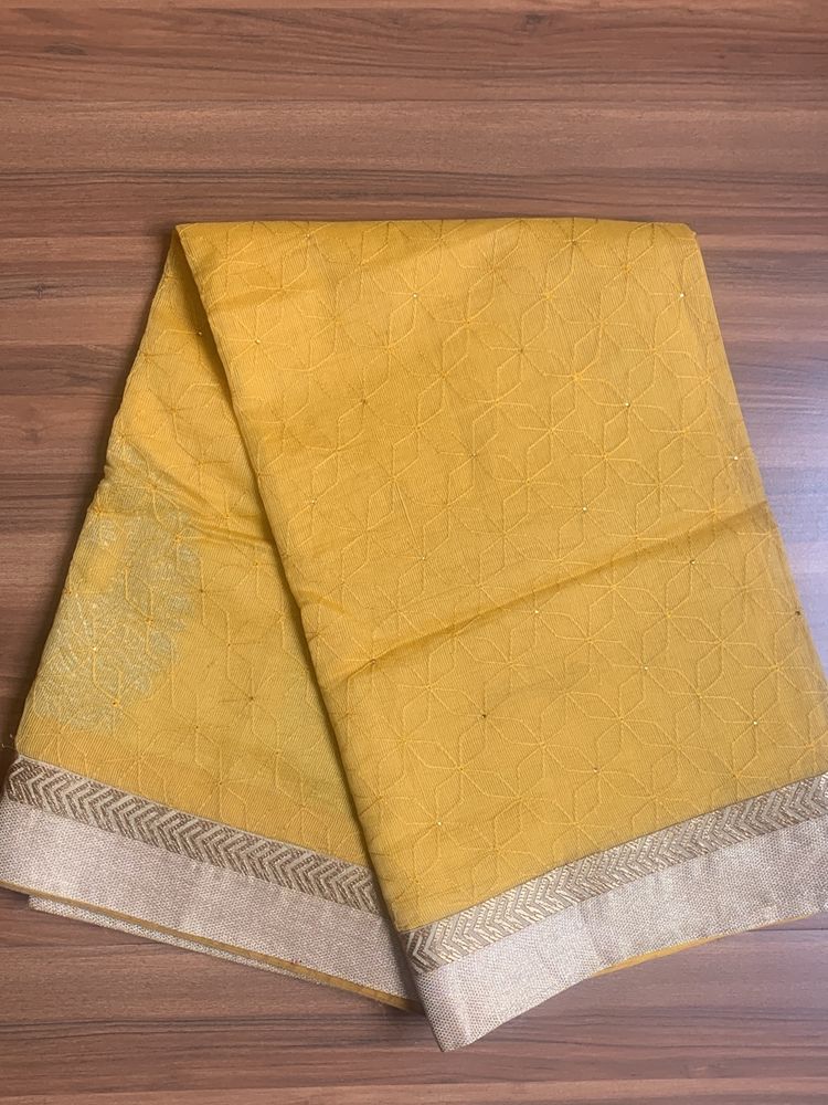 A Nice Yellow Colour Saree