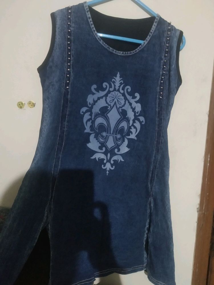 Denim Top Like Kurta L To Xl..