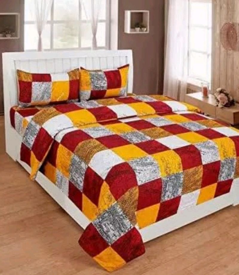 Multicolour Boxes 3d Bedsheet