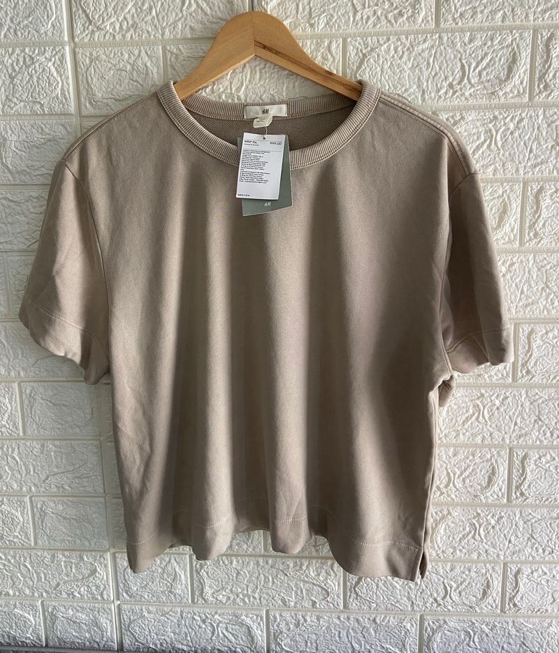 H&m Beige Tshirt