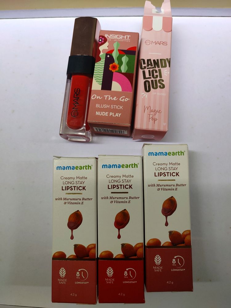 Lipsticks, Lip Gloss , Blush Stick