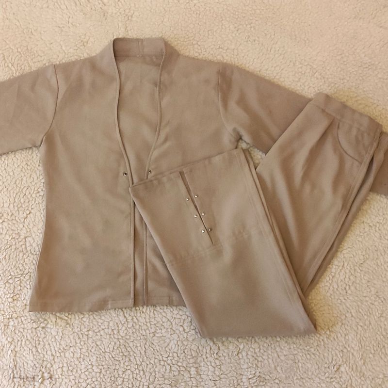 Olive Beige Lightweight Blazer Suit