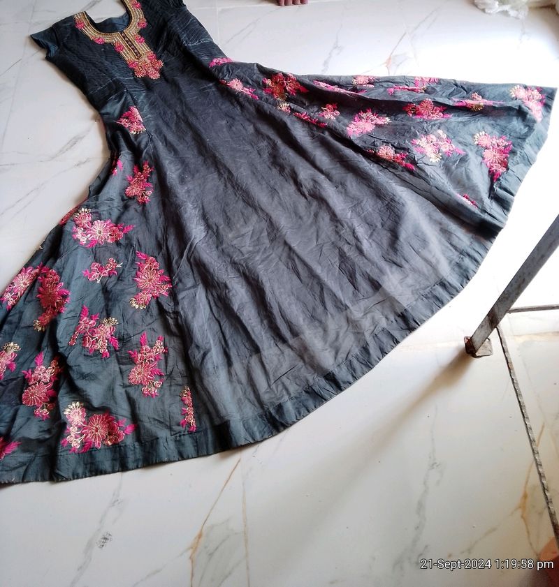 Beautiful Gown With Leggings And Dupatta