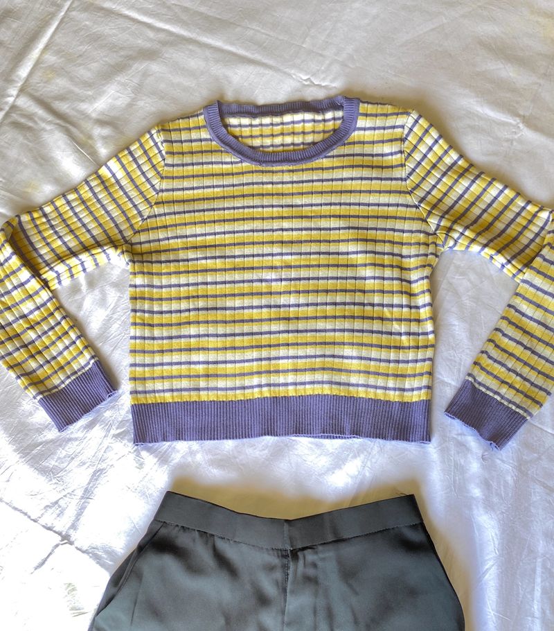 Lavender Yellow Long Sleeve Tshirt