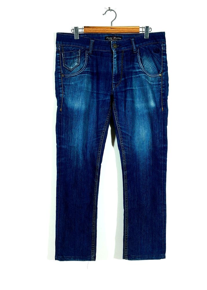 Blue Slim Fit Jeans For Men's