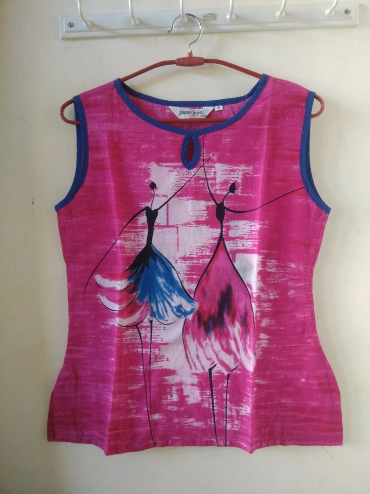 Unused, Jaipur kurti sleeveless top (s)