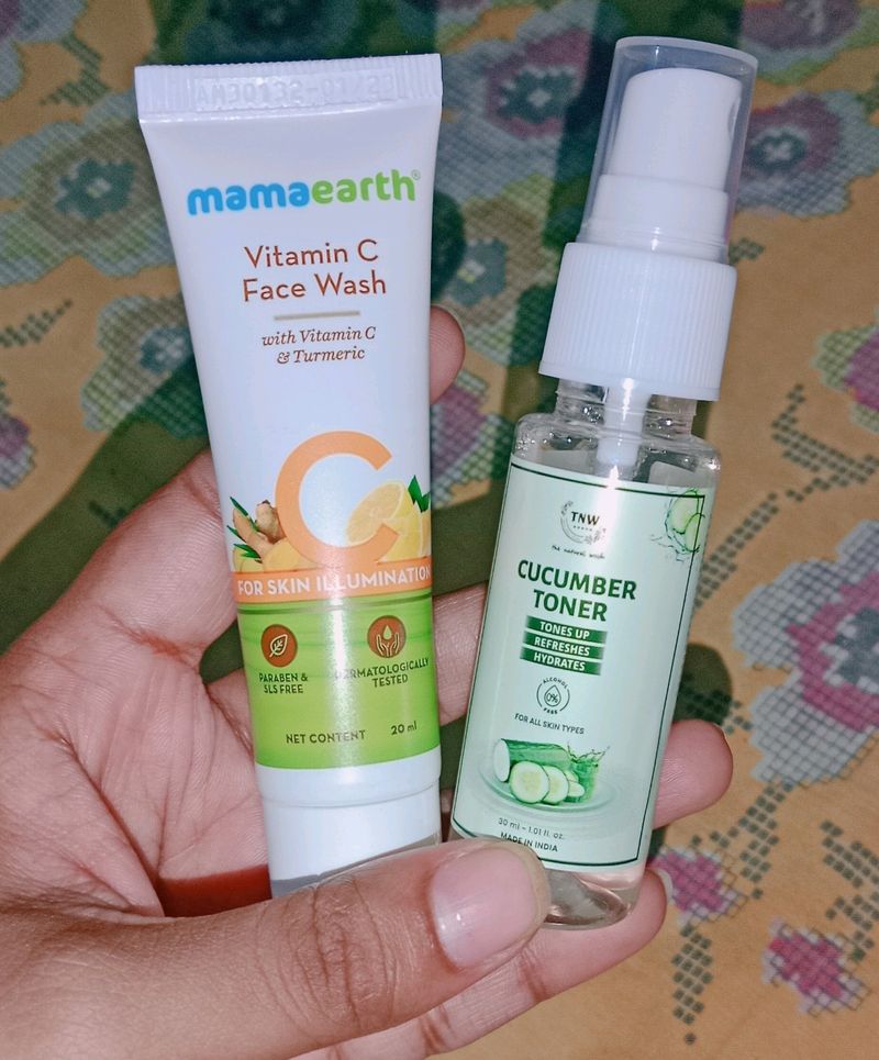 Mamaearth Face Wash &TNW Toner Combo