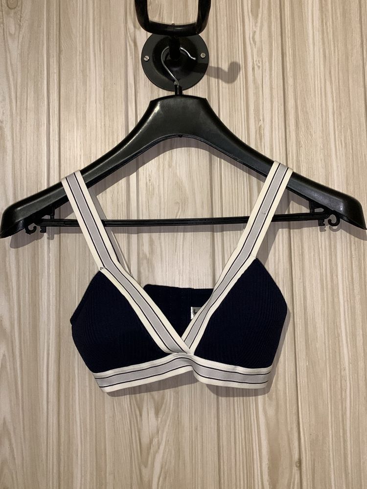 Westside Blue V-Neck Padded Bra Size 30B