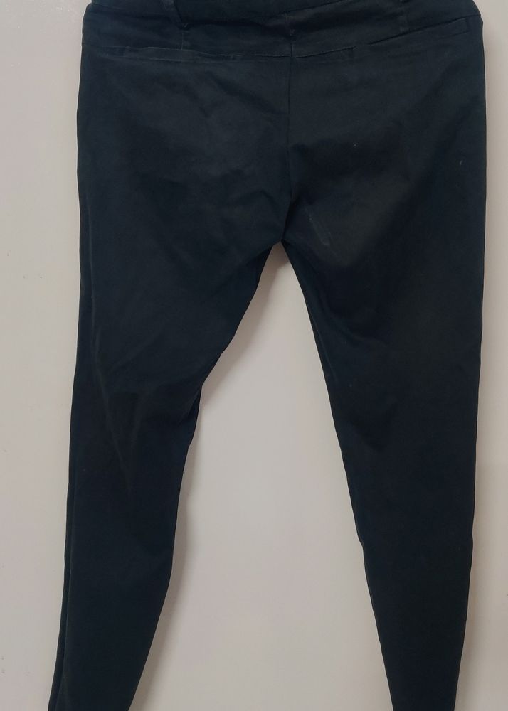 Navy Blue Pant With Glossy Finish