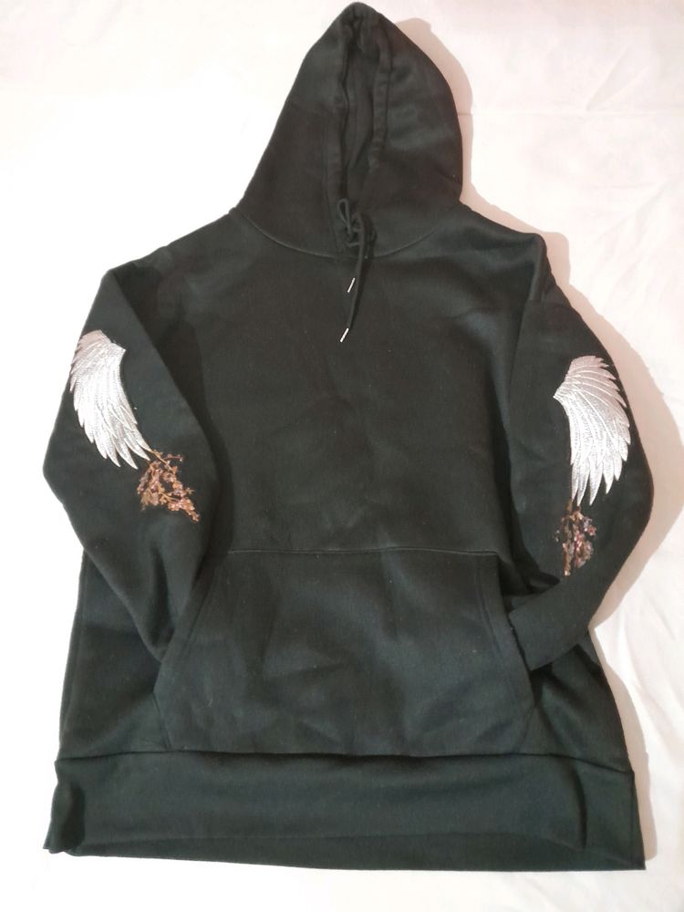 Black Hoodie Free Size