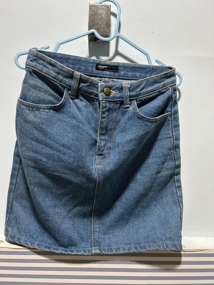 Mini Denim Blue Skirt