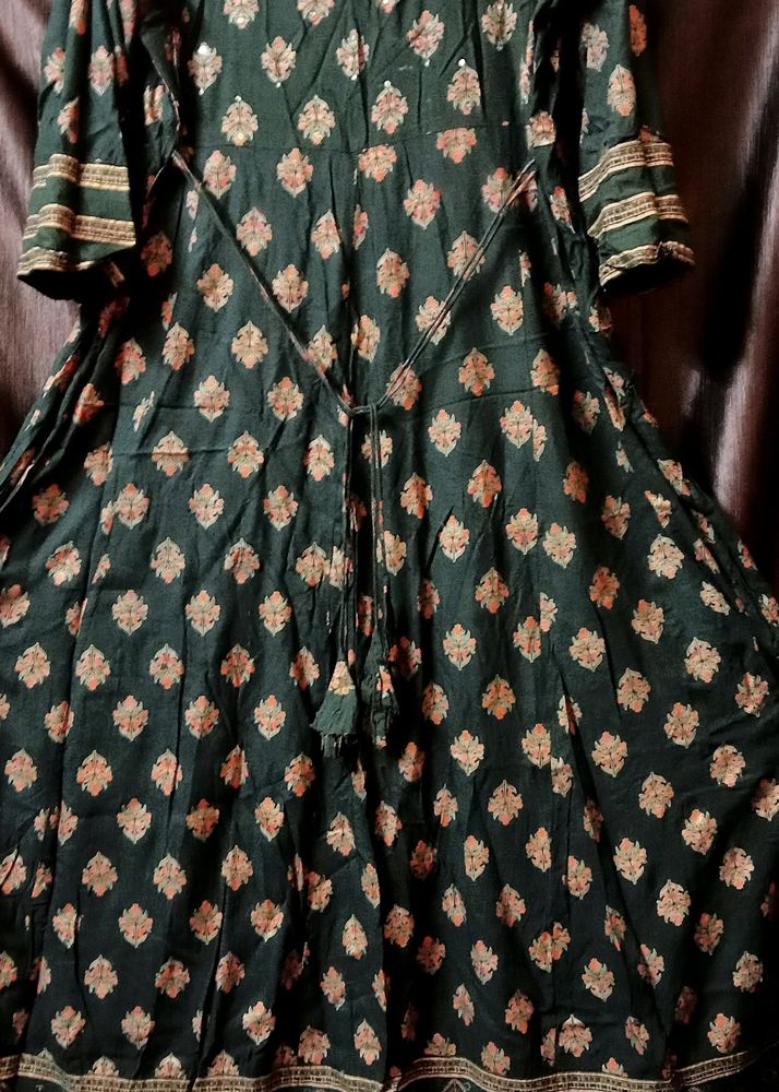 Dark Green Long Gown Ethnic Wear