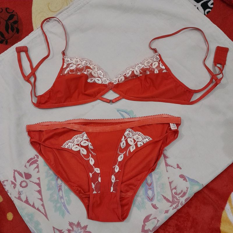 Red Colour  Panty Set