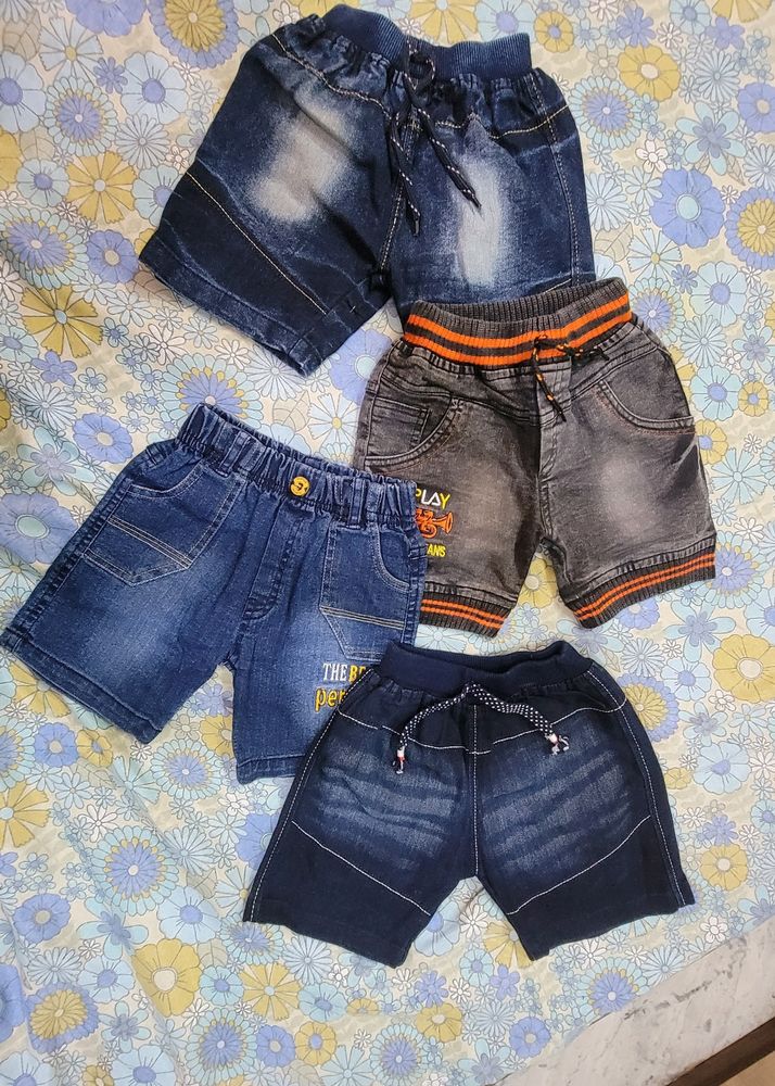 Boys Denim Shorts (Pack Of 4)