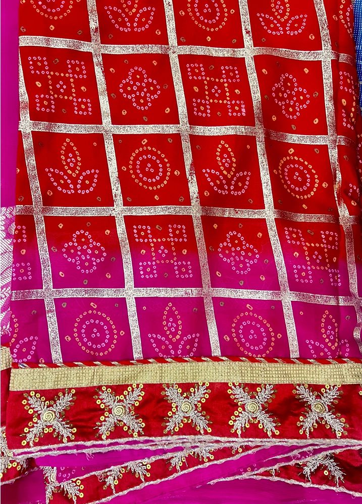 Red & Pink Saree