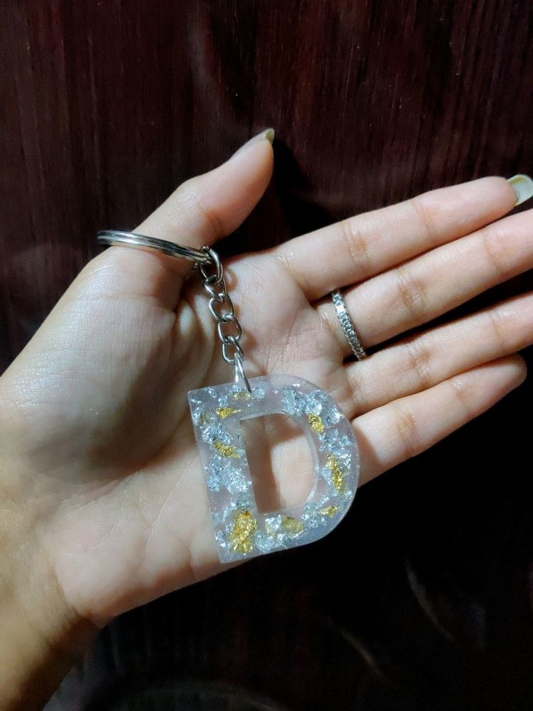 Resin Alphabet Keychain