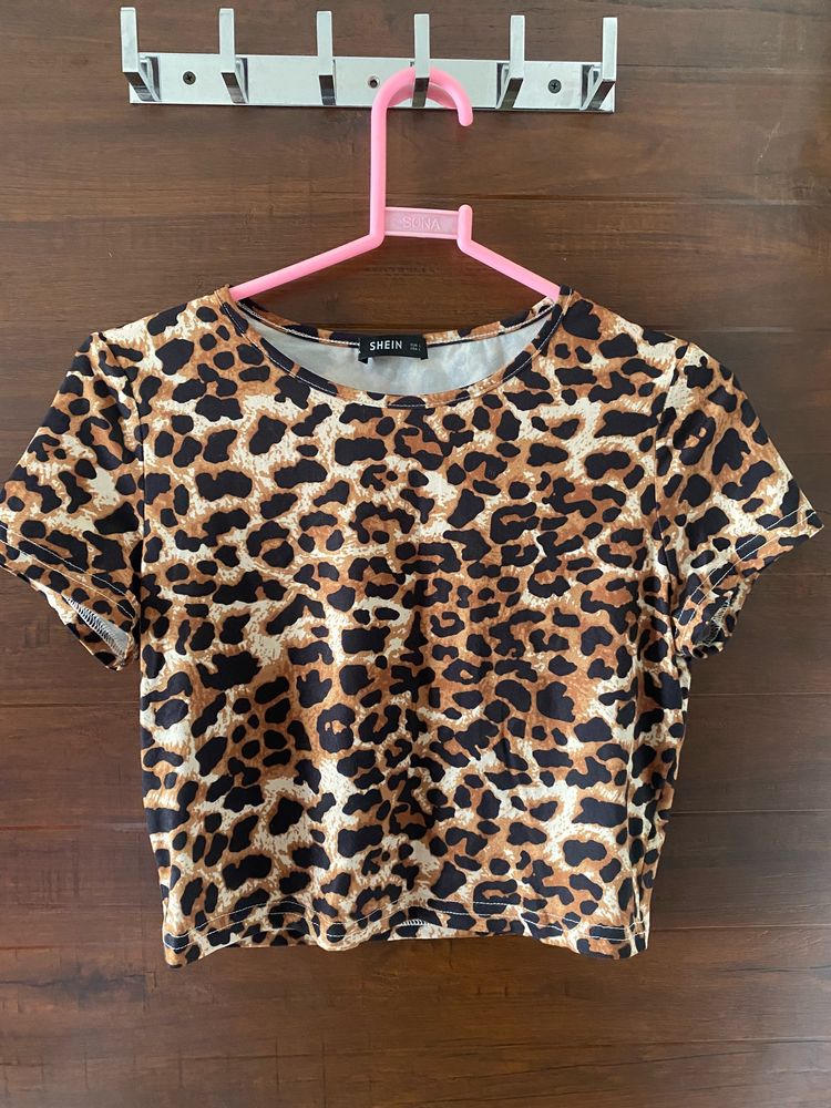 Shein Leopard Print Top Women