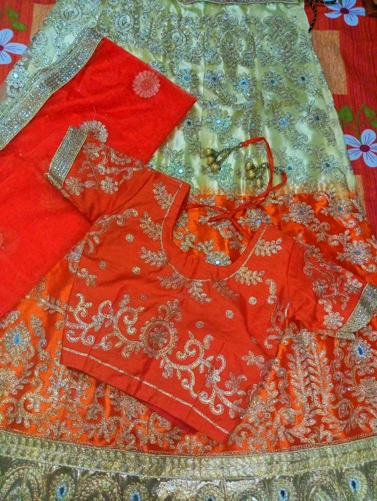 Orange Lehenga Choli For Women