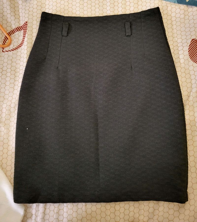 Black High Waist Mini Skirt