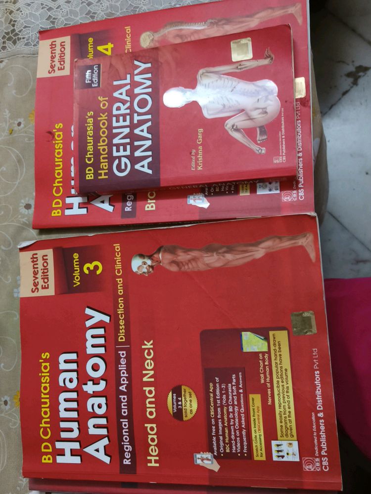 BD Chaurasia 4 Volumes+ Handbook OfGeneral Anatomy