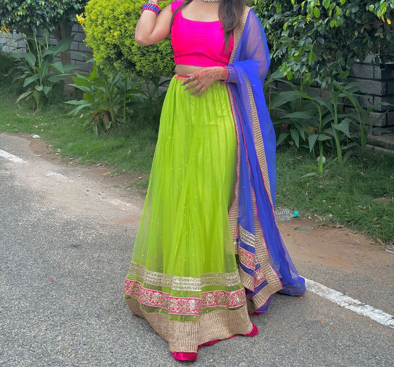 Grand Lehenga With Shawa Blue